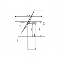 ST-02-60PV-2278 single axis solar tracker system