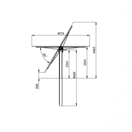 ST-02-40PV-2278 single axis solar tracker system